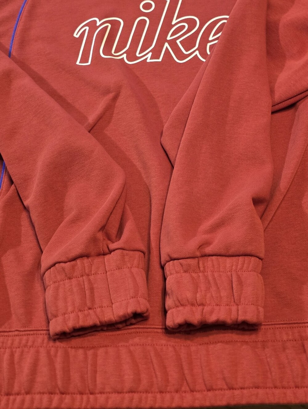 Nike Icon Clash French Terry Pullover Sweatshirt Cinnabar Red Oversized Size M - Picture 5 of 8